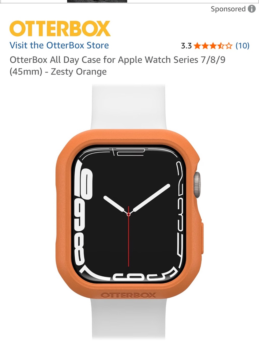 OtterBox All Day Case for Apple Watch - Orange Bumper